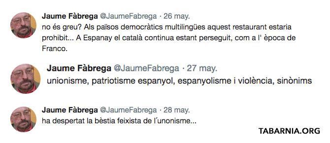 Jaume Fàbrega i Colom, profesor de la Universidad Autónoma de Barcelona. Plataforma por Tabarnia.